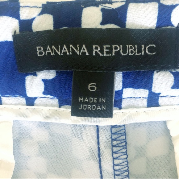 BANANA REPUBLIC Preppy Blue and White Shor… - Picture 6 of 7